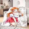 Nami Print Blanket Warm Comfortable Flannel Blanket Suitable for Bedrooms,Sofas, Beds,Chairs,Travel -QIAO62