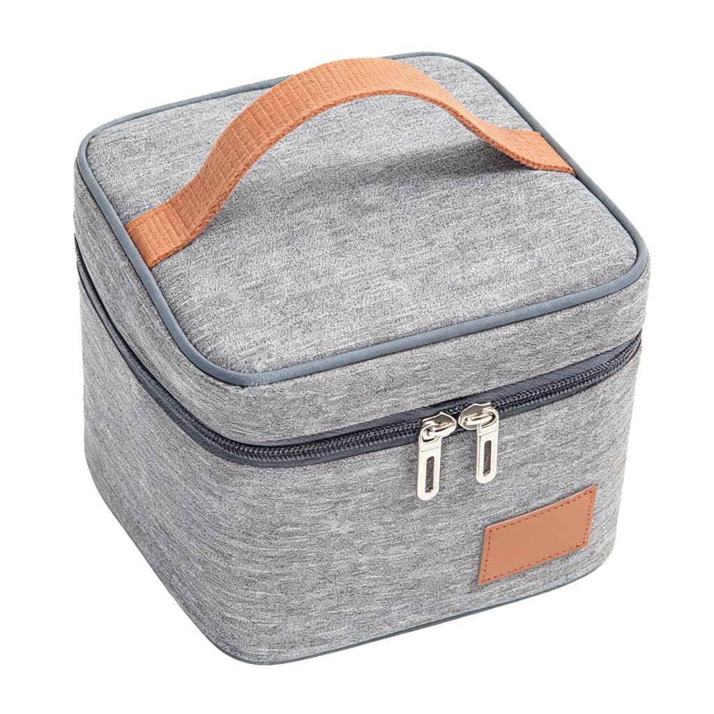 Lunch Bag   Grey Thickened   Proof Reusable Insulated Lunch Cooler Bag for Picnics Outdoor Travel