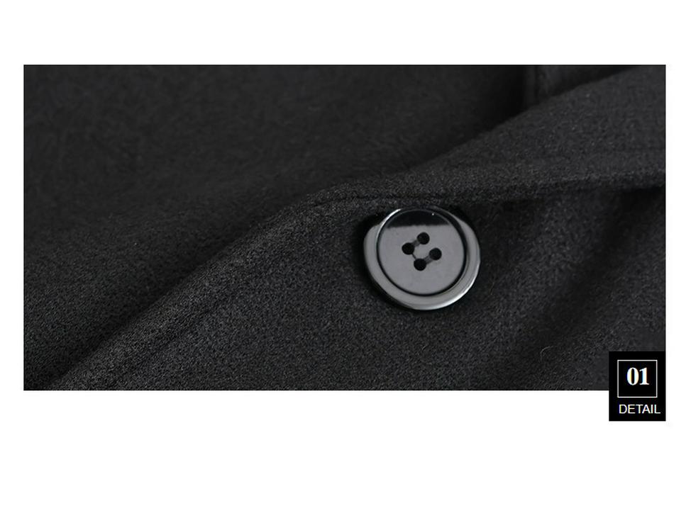 European Men's Mid-Length Wool Coat: Upgraded British Style for Autumn/Winter