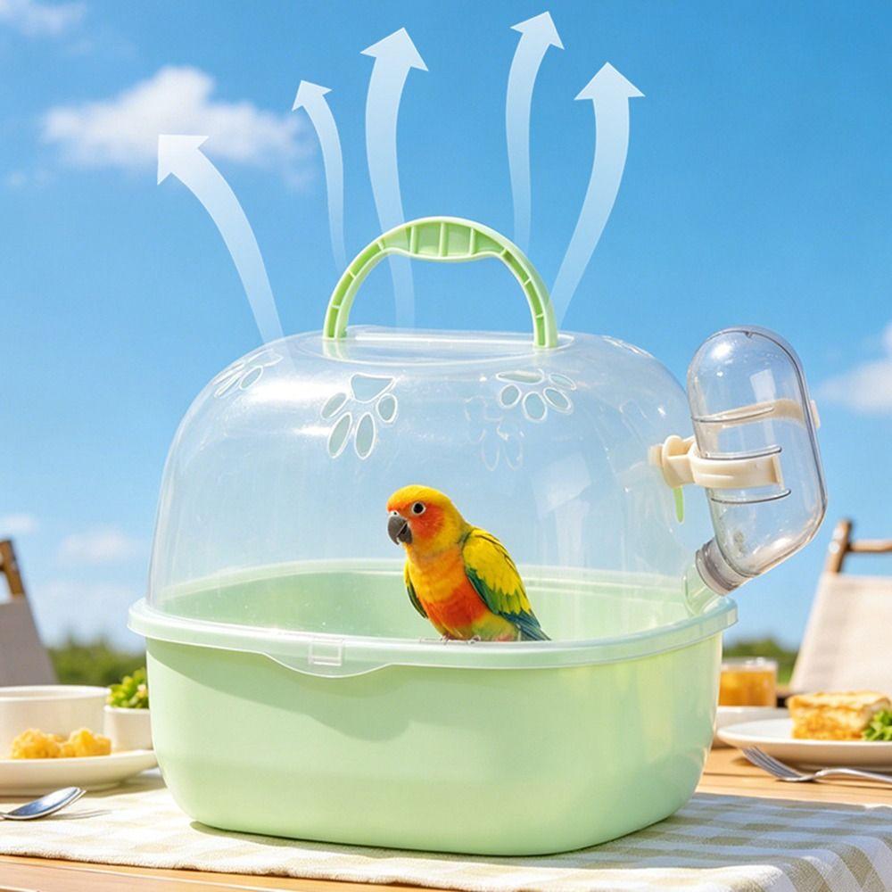 Transparent Travel Bird Cage Large Space Small Animal Carrier Universal Parrot Carry Box Small Pet