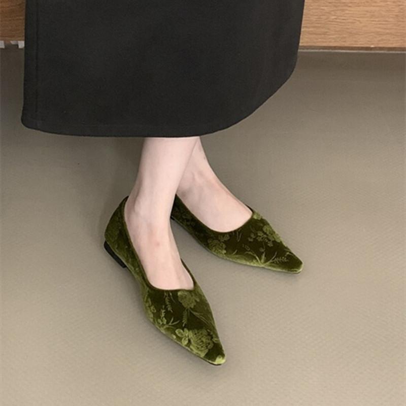 Fashion Bailamos Brand Women Flats Fashion Point Toe Shallow Slip On Ballerinas Shoes Soft Flat Heel Dress Ballet Shoes Mujer
