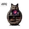 Cozy Halloween Scene Decor Wooden Owl Tabletop Centerpiece 2D Flat Pumpkin Ghost