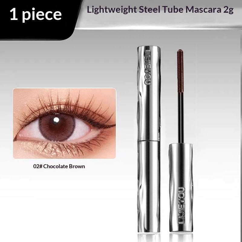 

Silver Tube Mascara Natural Curled Mascara Lengthens Eyelashes No Smudging Waterproof Sweatproof Tubing Mascara Long Lasting коричневий