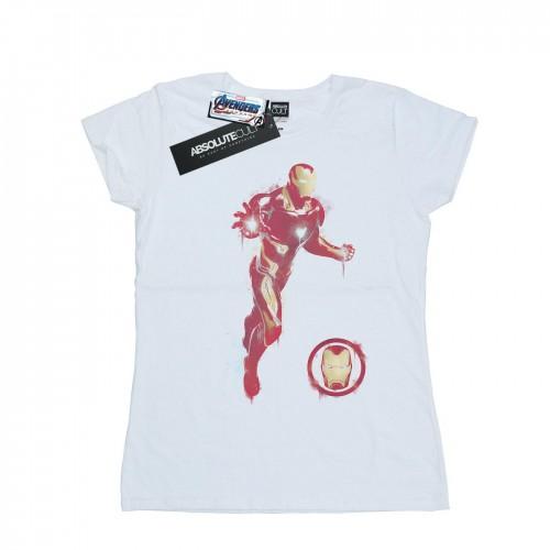 

Marvel Womens/Ladies Avengers Endgame Painted Iron Man Cotton T-Shirt XXL білий