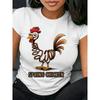 Creative Pattern Printed Women's Pure T-shirt, Fashionable and Versatile, Casual and Comfortable, with Soft Fabric, for Easy Outings