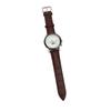 Men Automatic Mechanical Watch Moon Phase 6 Luminous Hands Self Winding Chronograph Display PU Leather Strap Analog