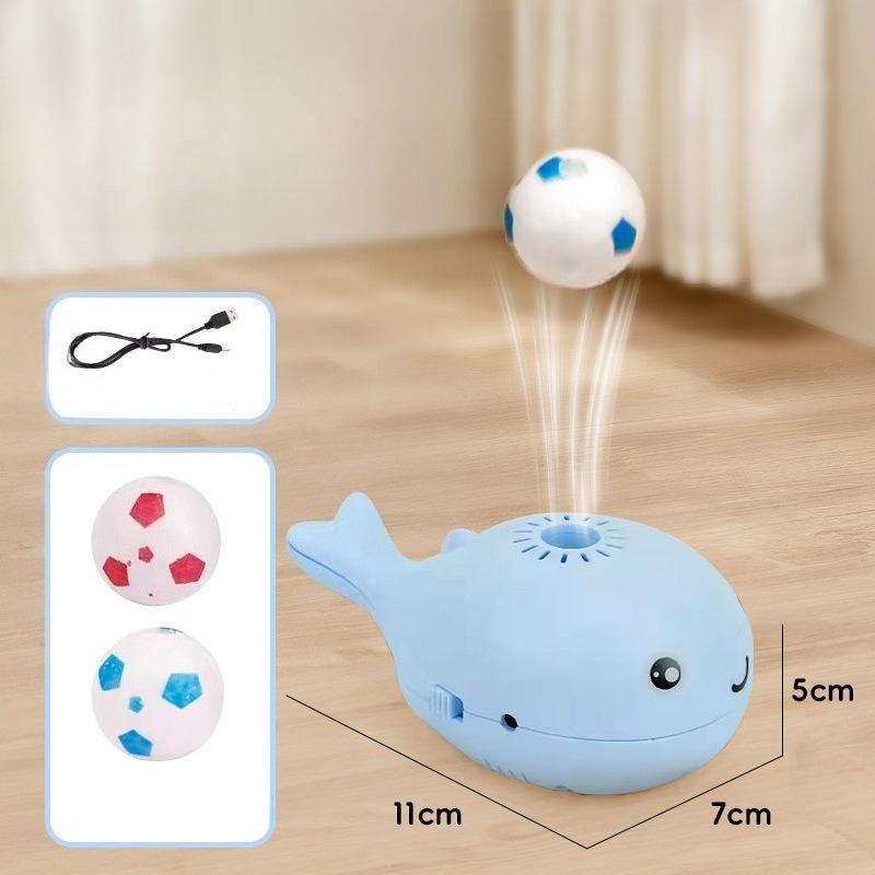 Cat Interactive Toy Electric Floating Ball Cat Toy Whale Shaped Cat Toy Portable USB Dual Function Fan Pet Toy Pet Supplies