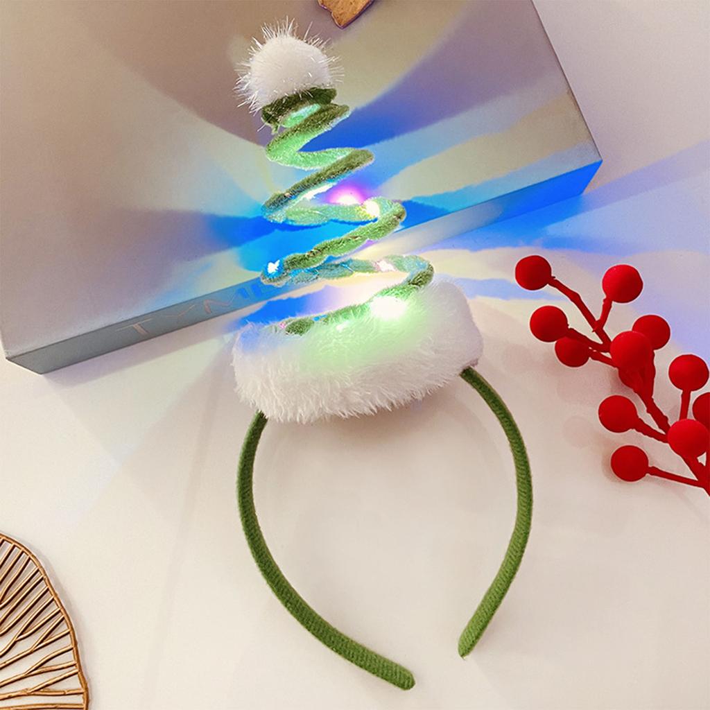 LED Luminous Christmas Headband for All Age New Year Party Hairband Festive Celebration Party Props Holiday Hair Decors