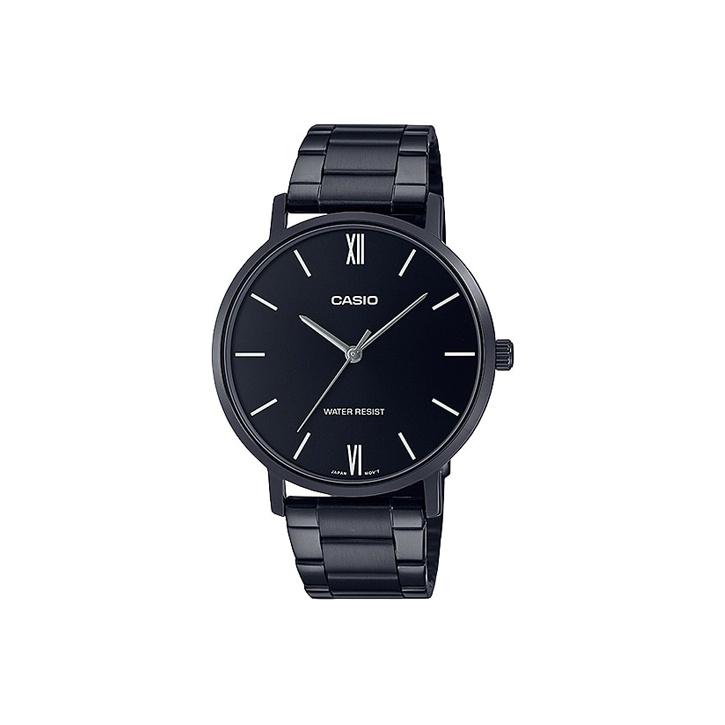 CASIO Аналоговые MTP VT01B 1B MTP-VT01B-1B Black Dial Single Watch