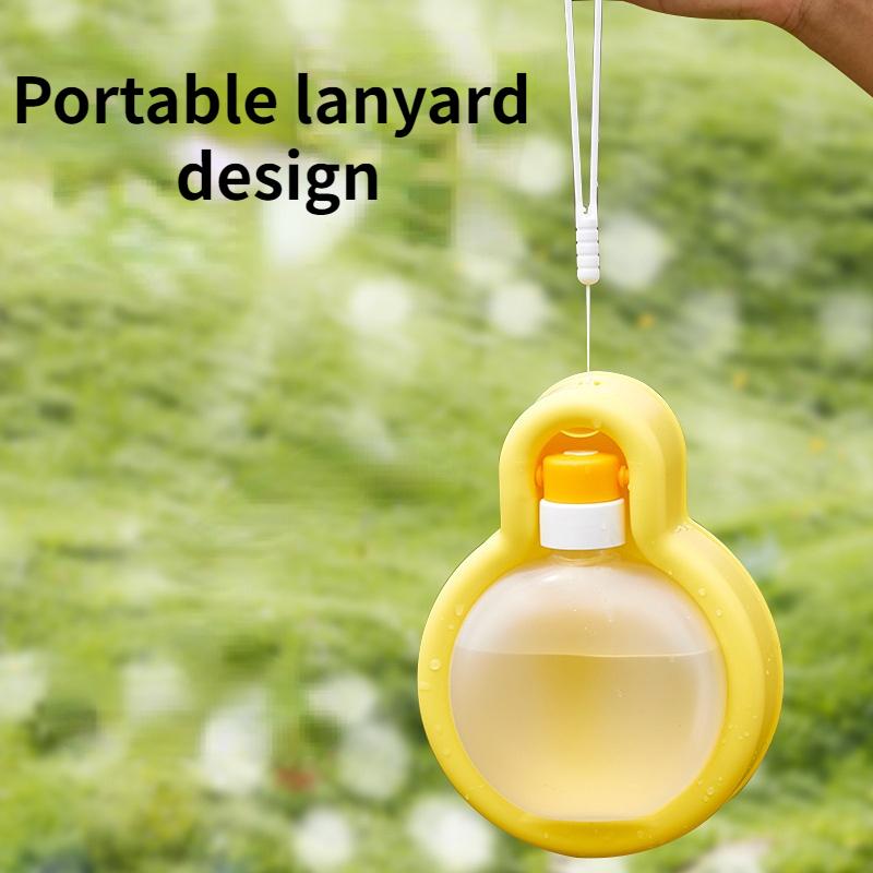 Pets Go Out with Accompanying Cups for Cats and Dogs, Portable Lanyard, Foldable Water Bottle, Large-capacity Drinking Fountain