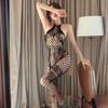 Sexy Lingerie Costumes Lace Off Shoulder Fishnet Bodysuit Women Topless Mesh Sex Clothes Perspective Open Crotch Body Stockings