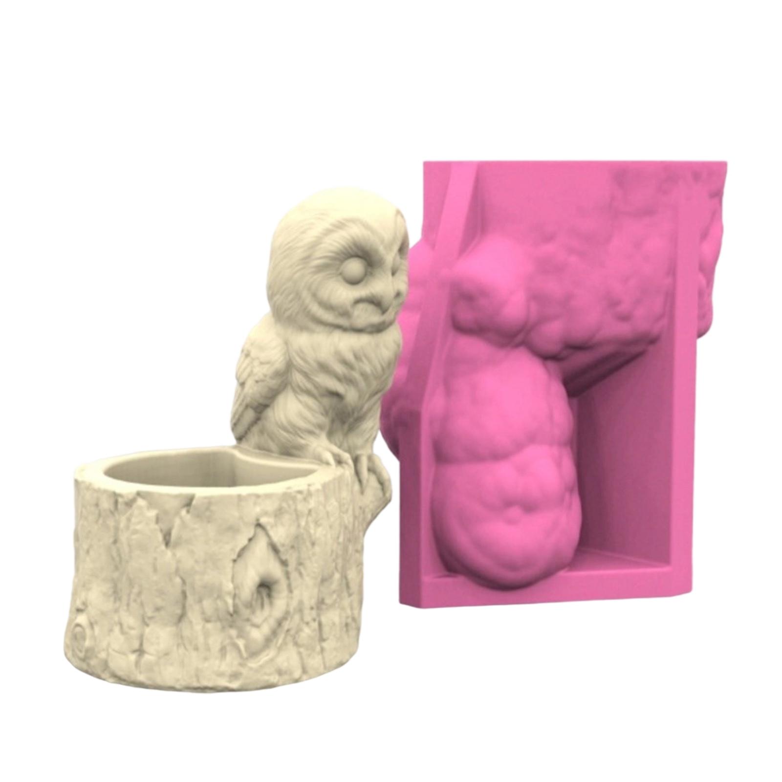 

Multipurpose Owl Silicone Mold Planter Molds Silicone Texture Suitable for Plant Pots Cement and Plaster Craft Projects