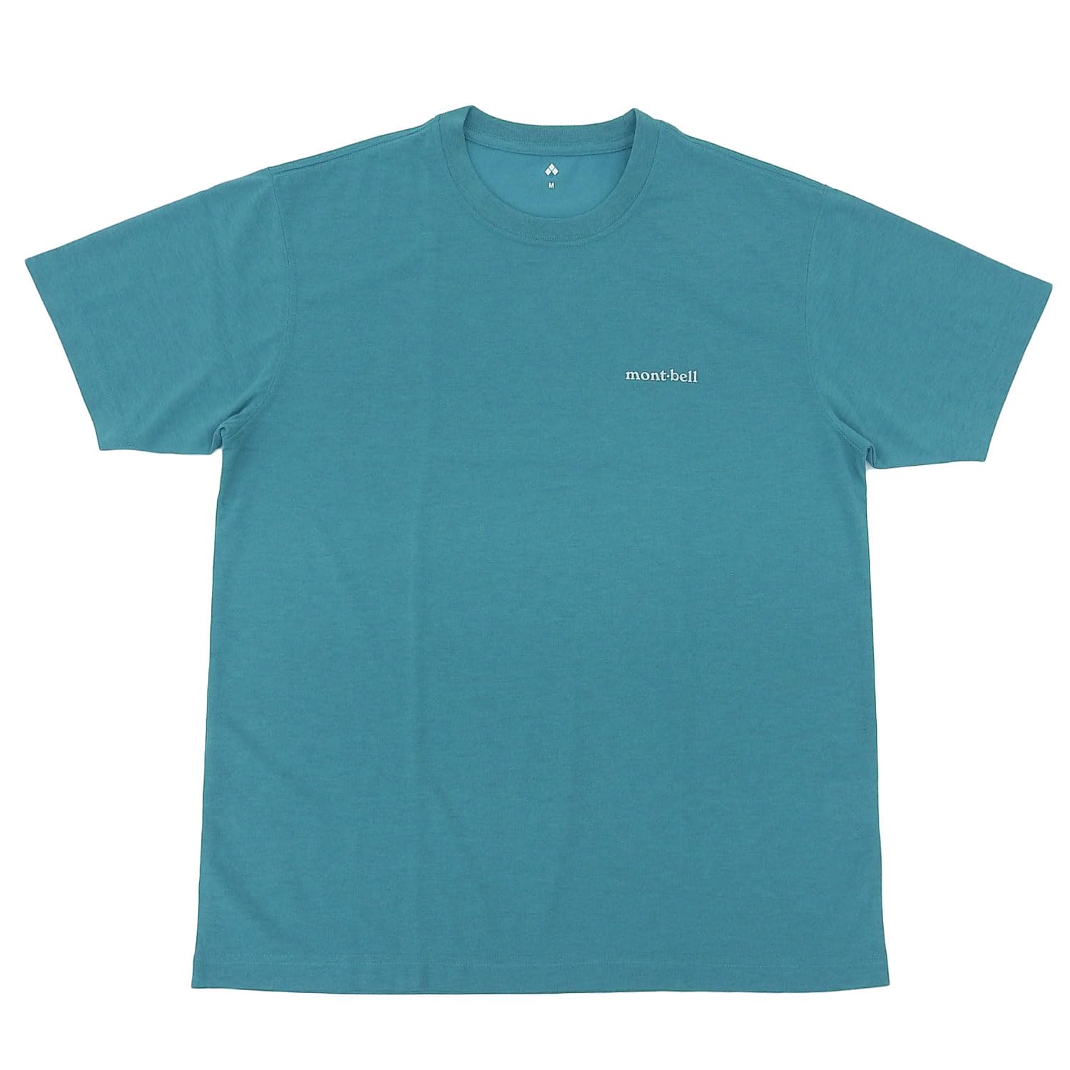 montbell wickron t-shirt men s short sleeve blue green / s