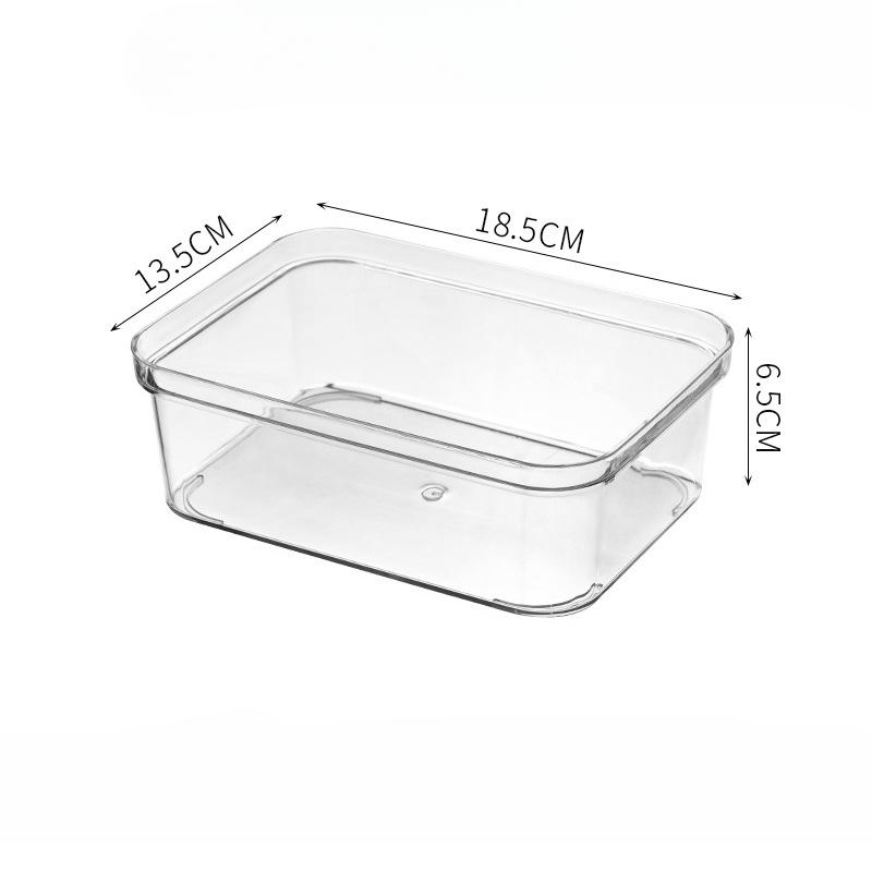 Desk Drawer Storage Box Divider Kitchen Tableware Stationery Organizer Small Box Clear Plastic Divider