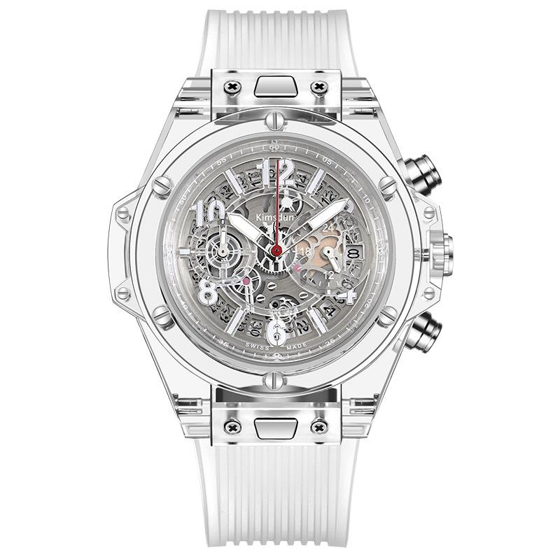 Kingston Silicone Band Stylish Simple Transparent Multifunctional Watch Student Quartz Watch
