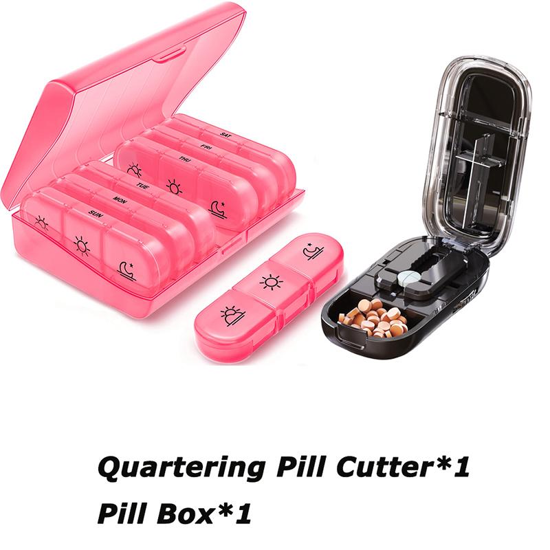 Weekly Pill Box 7 Days Portable Pill Box 7 Days with 3 Separate Compartments for Medications for Vitamins Design for Dietary