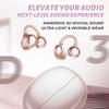 Bluetooth 5.6 Open-Ear Wireless Clip-On Earbuds, Butterfly Ear Cuff Stereo Headphones for Sports, Outdoor, Travel, Fashion Gift for Women