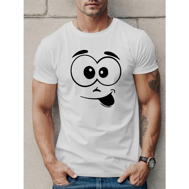 

Европейский размер Высунь язык Мужская футболка с коротким рукавом Летняя футболка Топ S белый