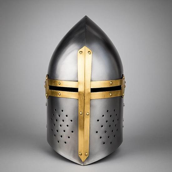 Handmade Medieval 14th Century Great Helmet Perfect for Renaissance Fair, Cosplay, LARP, Halloween Costume Authentic Steel Armor Replica