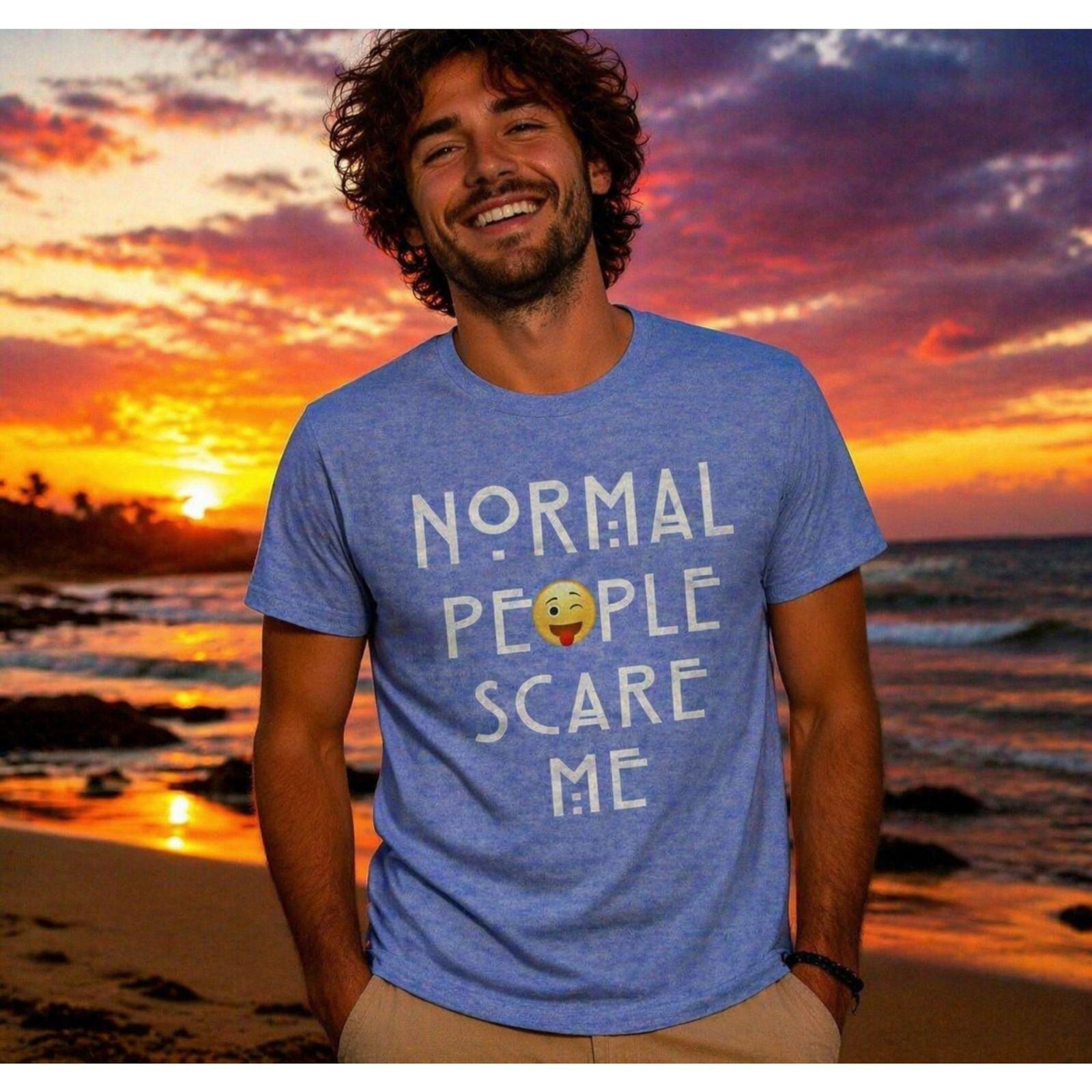 Normal People Scare Me Soft Touch T-SHIRT Emo Introvert Rude Punk Rock XX-L New 3XL