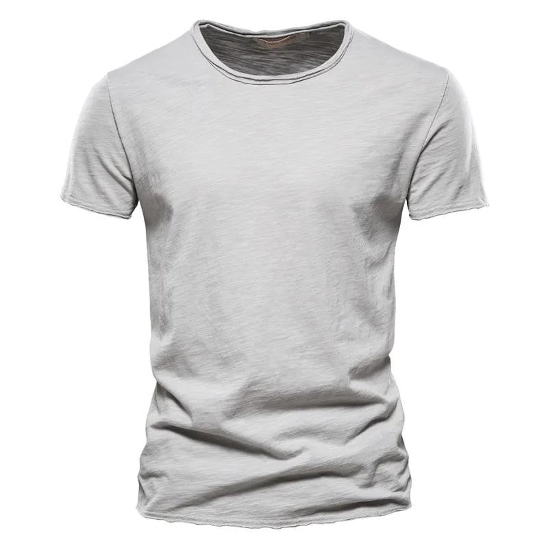 Qualität 100% Baumwolle Herren T-Shirt Modischer Schnitt Slim Fit Einfarbiges Herren-T-Shirt Oberteile T-Shirts Brasilien Kurzarm-T-Shirt Für Männer