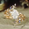 European and American New Fashion Ins Style Wheat Ears Branches and Leaves Shape Luxury Personalized Women's Ring