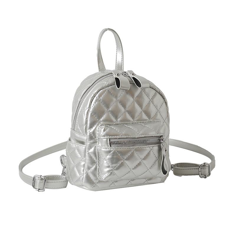 Women's Backpack New Trendy Korean Version Fashion Diamond Simple Temperament Backpack Commuting Fashion Backpack Women