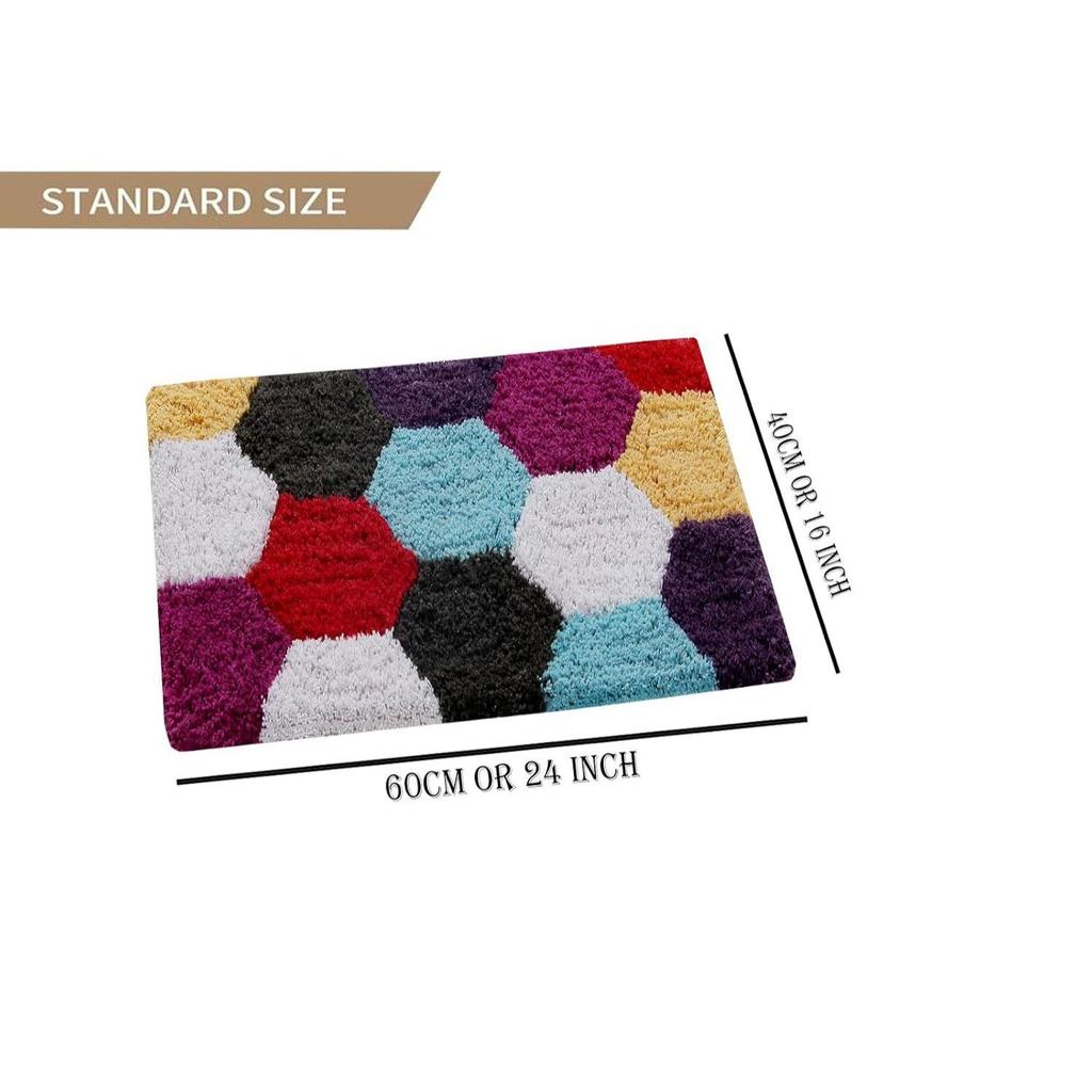 Cotton Door Mat (Multicolor, Standard)
