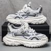 2025 Summer Trendy Men's Dad Sneakers: 5cm Height Boost, Color Block, Thick Tire Sole, Casual Style