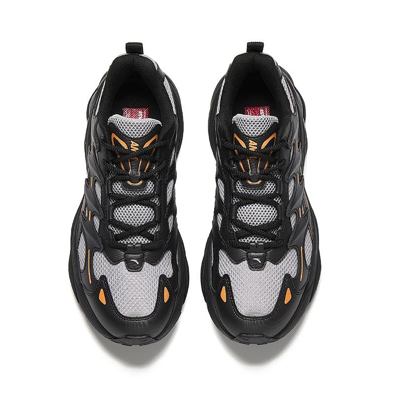 Anta Glacier Retro Chunky Casual Παπούτσια Lifestyle Ανδρικά Μαύρο Γκρι Χρυσό 112618890-1