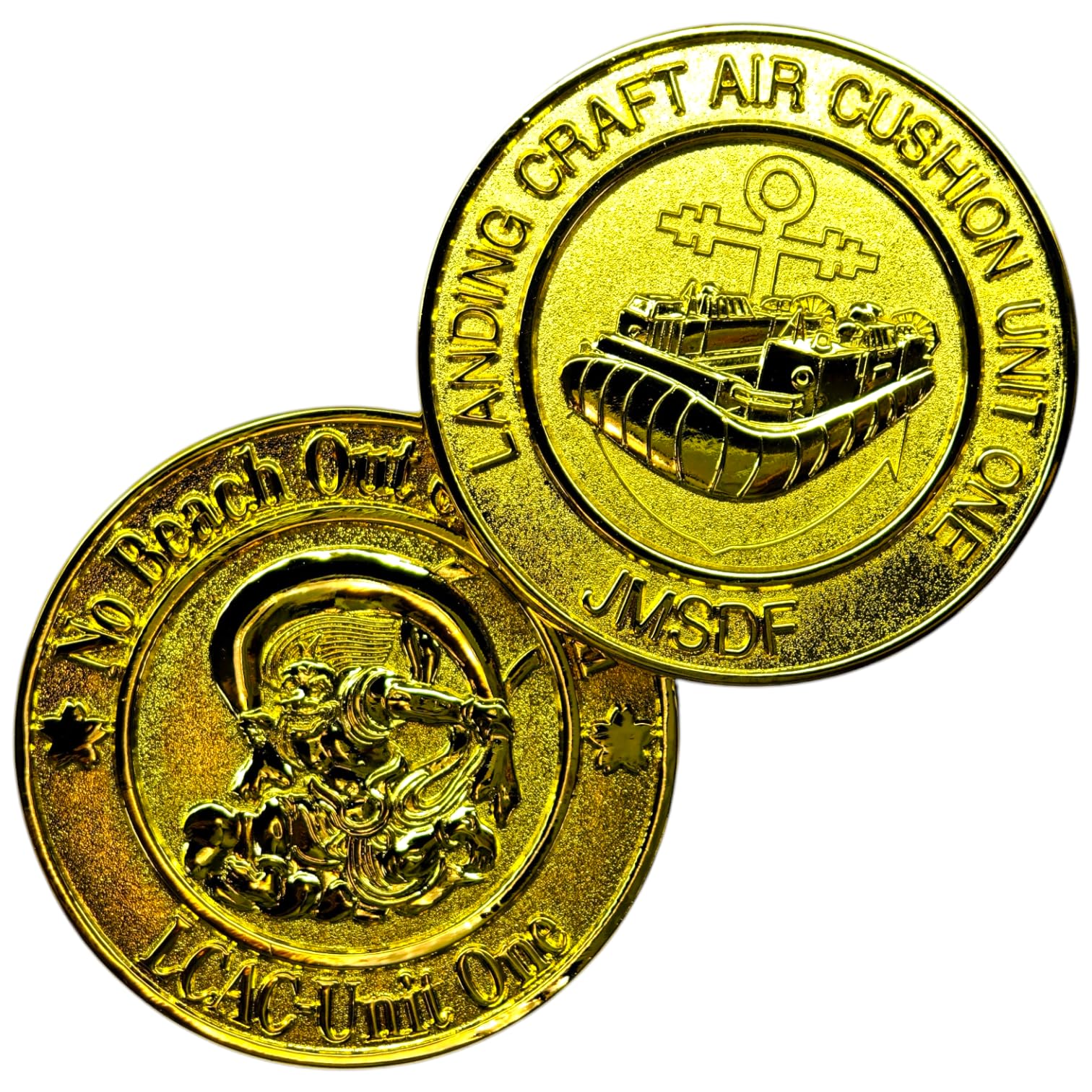 

Unit Identification Coin [LCAC] “Fujin” Hovercraft Medal, 4 cm Diameter, Japan Self-Defense Forces Commemorative Collection (Gold-Plated, 4 cm) золотий