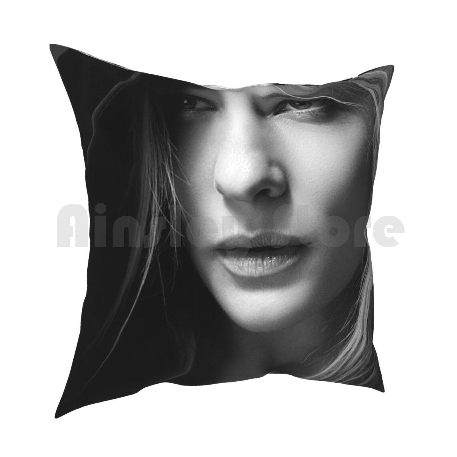 Cate Blanchett Pillow Case Printed Home Soft DIY Pillow Cover Cate Blanchett Cate Blanchett Cate Blanchett Cate Blanchet 30x30cm 12x12in