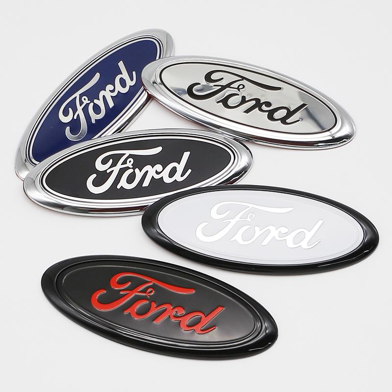 15cm ABS Car Front Rear Trunk Badge Emblem Replacement For Ford Focus Mondeo EcoSport Ranger Fiesta Kuga Auto Tuning Accessories