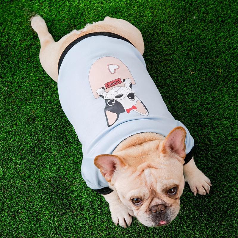 Spring and Summer Dog Medium and Small Dog Bullfighting Sweater Thin Breathable Fat Dog Starling Dog Pet Dog Clothes