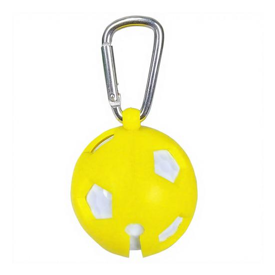 Silicone Golf Ball Cover with Clip, Portable Universal Golf Ball Holder, Golf Ball Carrier Protective Sleeve, Golf Accessories for Men жёлтый