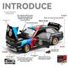 Simulation 1:24 BMW M3 Racing Car Model with Sound Light Collection Diecast Toy Vehicle Children Boy Birthday Gift Home Decor