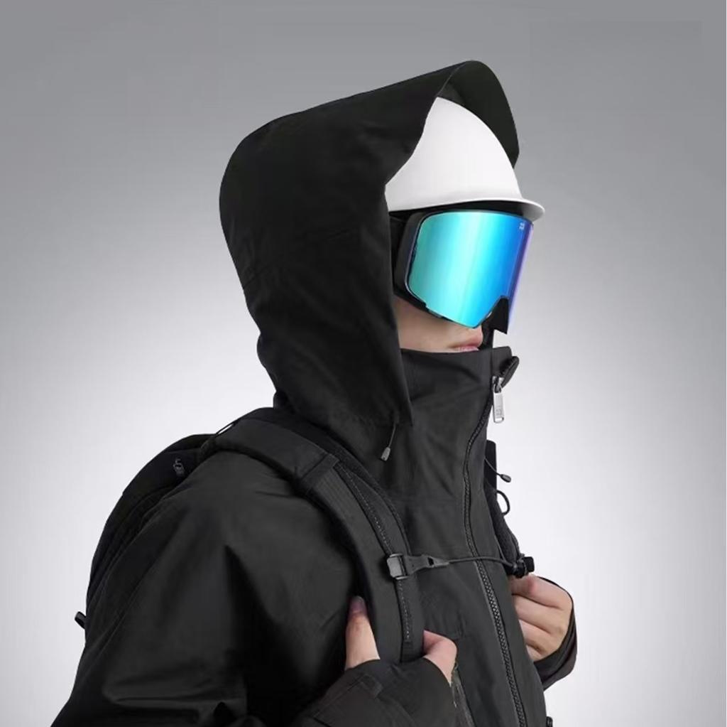 High Quality Flip-top Magnetic Suction Full-scale Real Film Double-layer Anti-fog Snow Goggles Outdoor Sports Snow Mountaineering Windproof E