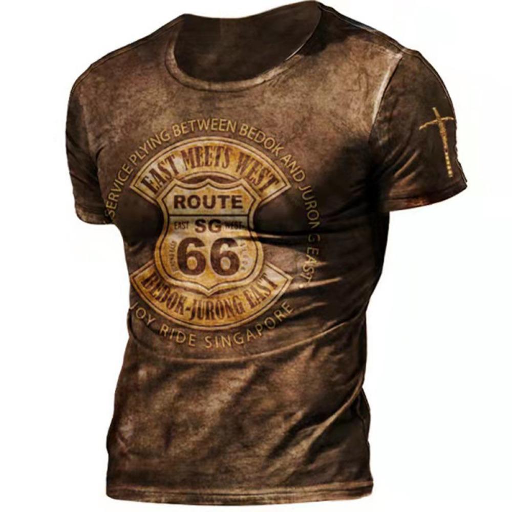 Summer Men's T Shirt 3D Printed American Top Short Sleeve Quick Dry Vintage T Shirt Men's O Neck Pullover Oversized Sportswear