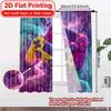 2D Flat Printing  2pcs Dual Neon Controllers Contemporary Modern Curtains Versatile Fabric Curtains Home Decor for Bedroom Office