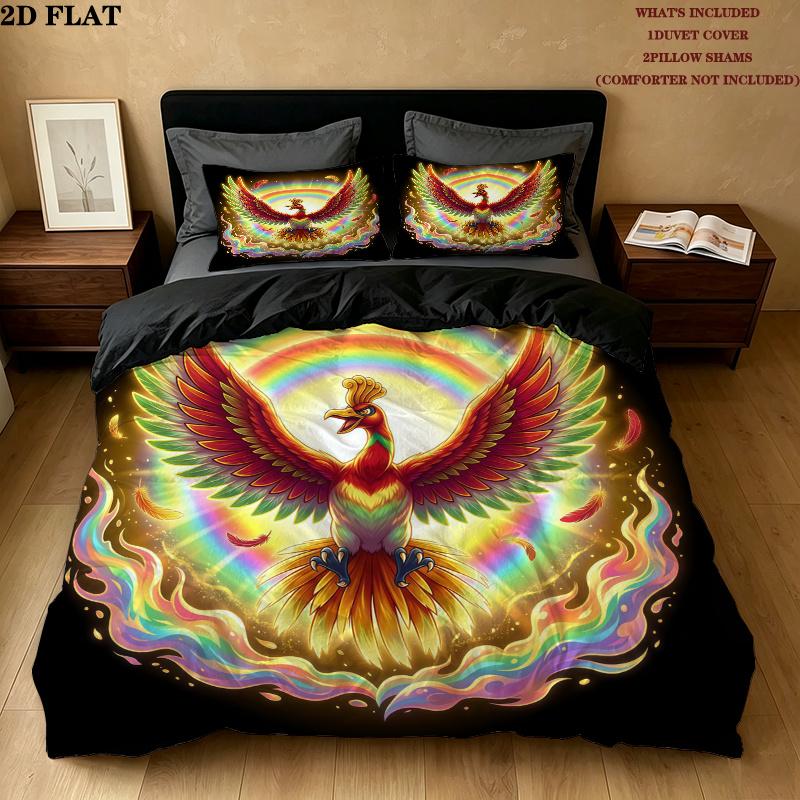 Pokmon Pattern Bedding Quilt Set Quilt Cover Pillowcase Home Birthday Gift(1 * duvet cover + 2 * pillowcase, without core)