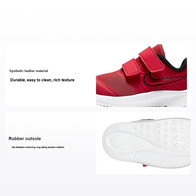 Nike Star Runner 2 TDV University Красные детские кроссовки Volt Black AT1803-600 21