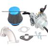 Blue PZ22 Carburetor Intake Pipe & Air Filter for 50CC-125CC Off-road Motorcycles, ATVs & Beach Buggies