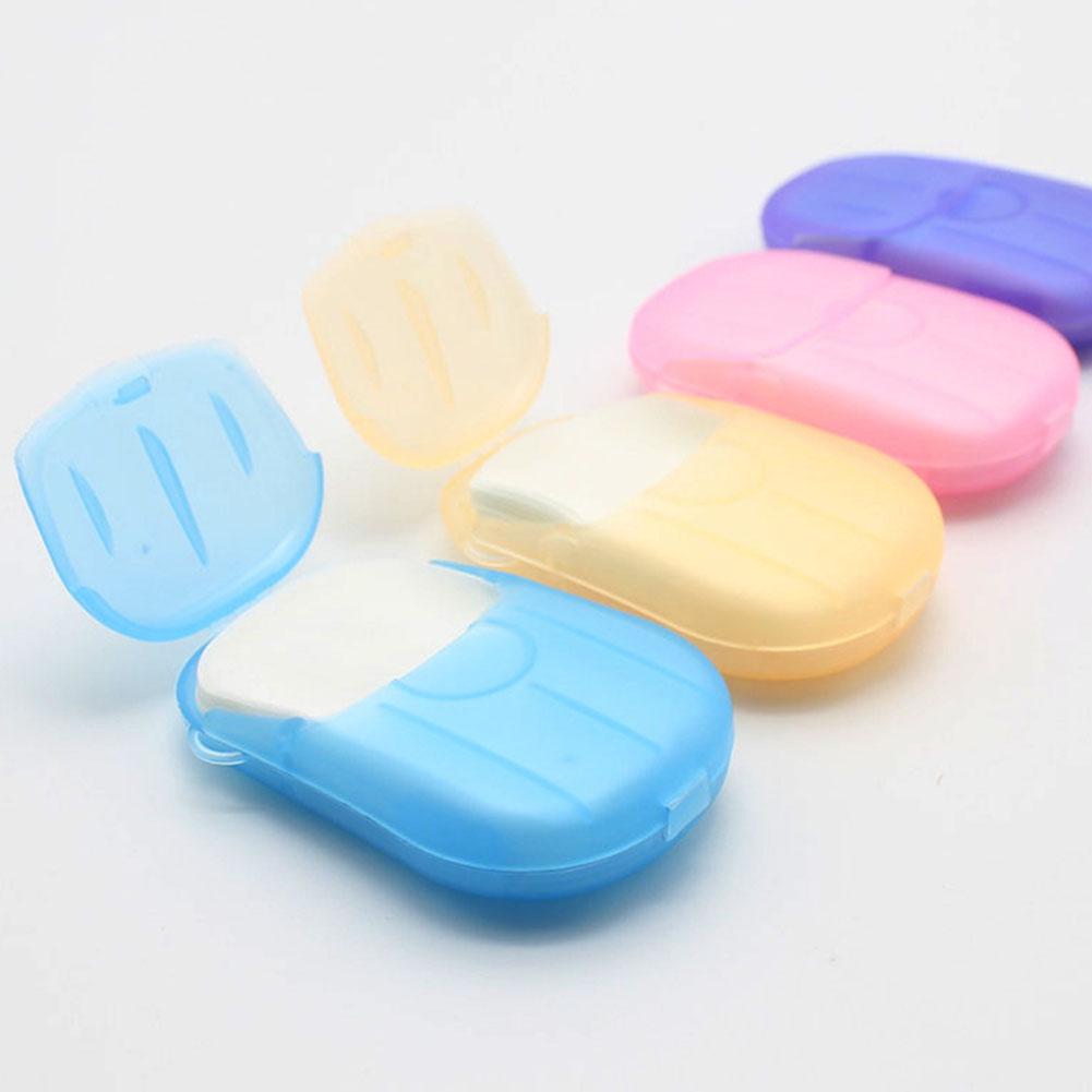 200/1000Pcs Soap Paper Hand Camping Hiking Disposable Boxed Soap Flakes Washing Cleaning Soap Tablets Scented Toilets Soaps