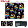 Among Us Wallet PU Leather Bi-fold Short Cartoon Game Card Holder Coin Purse for Students Black