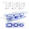 3pcs, Universal Portable Water Cup Special Ice Mold, Ice Tray, Silicone Hollow Cylindrical Ice Box with Lid and Ice Bucket
