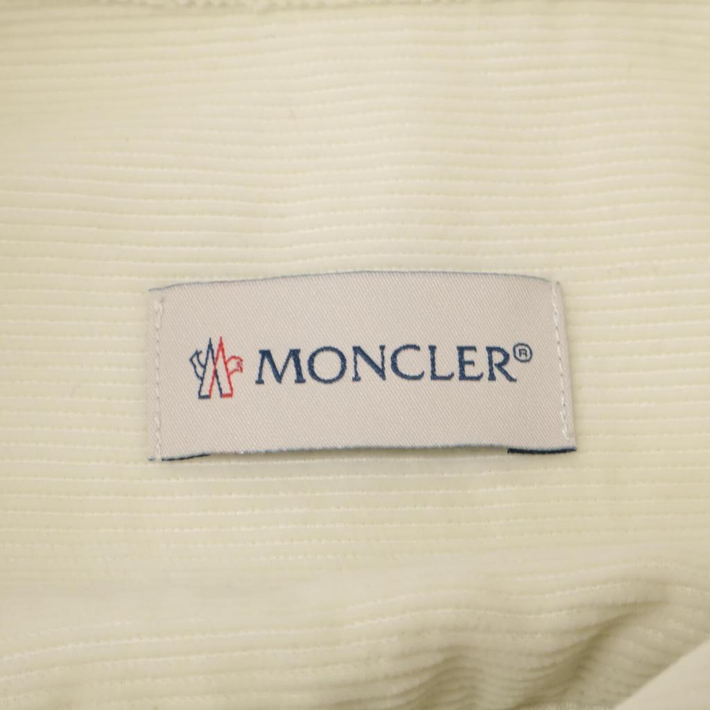 MONCLER 22 CAMICIA cotton long-sleeved shirt with sleeve buttons tops M IvoryUsed