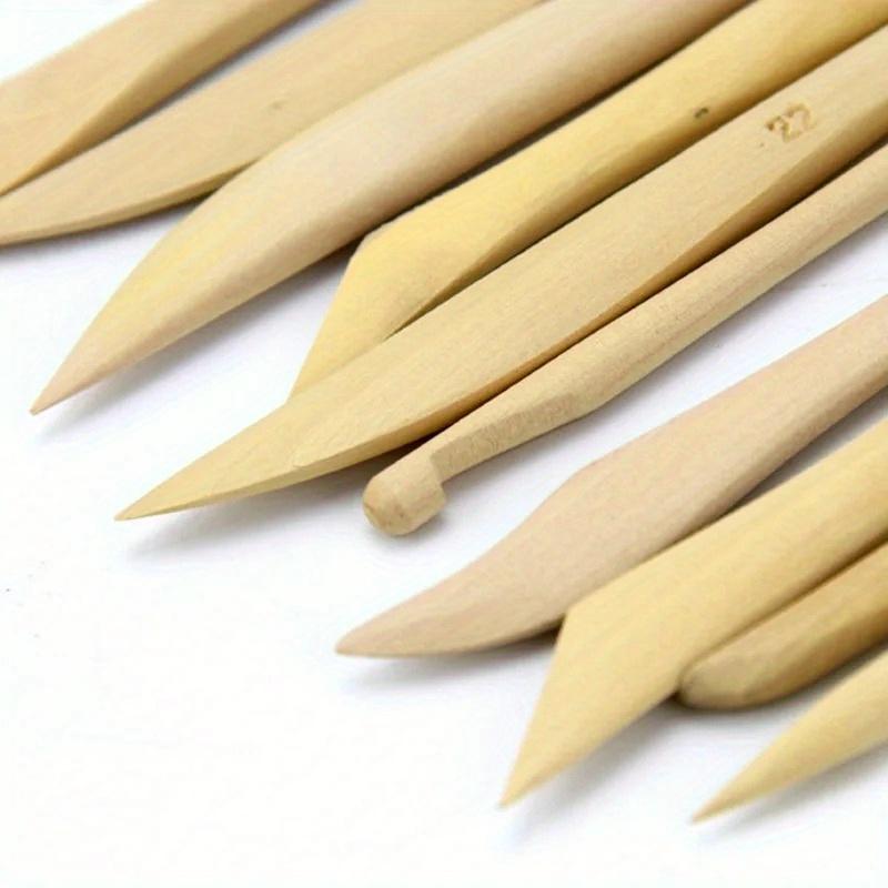 10 PCS Clay Sculpture Tool Set Carving DIY Wooden Pottery Ceramic Tools for Lovers DIY Art Craft Shaping Clay Accessories