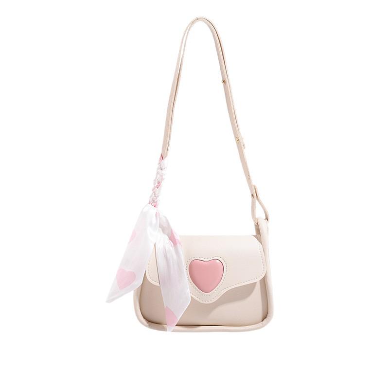 2025 Fashion Versatile Heart Patchwork Crossbody Bag - Summer Square Shoulder Style