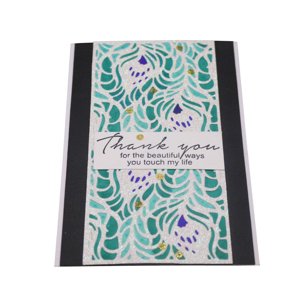 Abstract Pattern of Rectangular Frame Metal Silvery Stencil Embossing Cutting Dies For Diy Scrapbooking Paper Album Cards Making