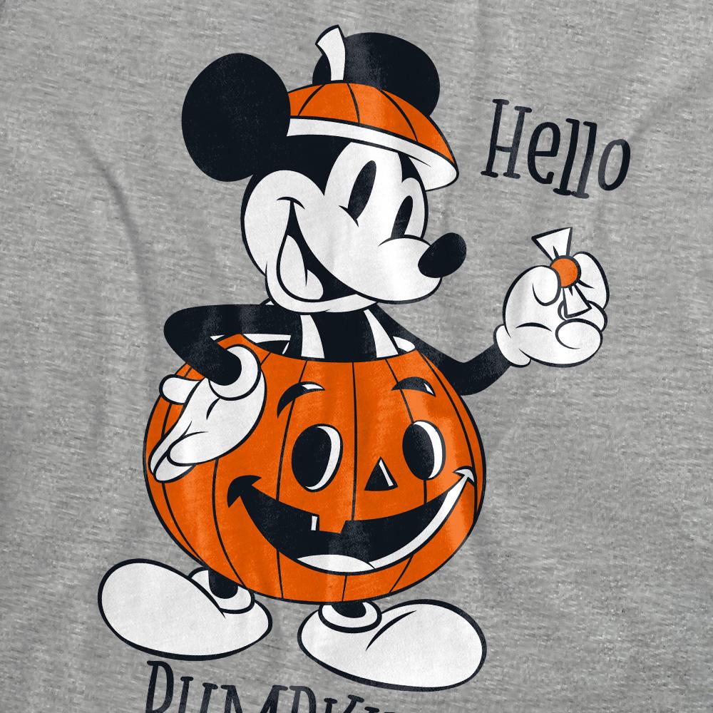 Disney Womens/Ladies Hello Pumpkin Mickey Mouse Heather T-Shirt